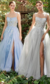 Scoop Neck Classic Prom Gown